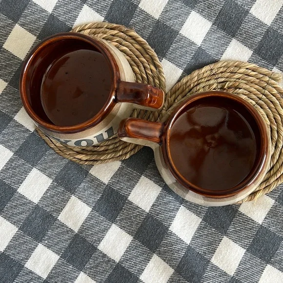 Vintage YOU ME cups ceramic - Picture 6 of 8